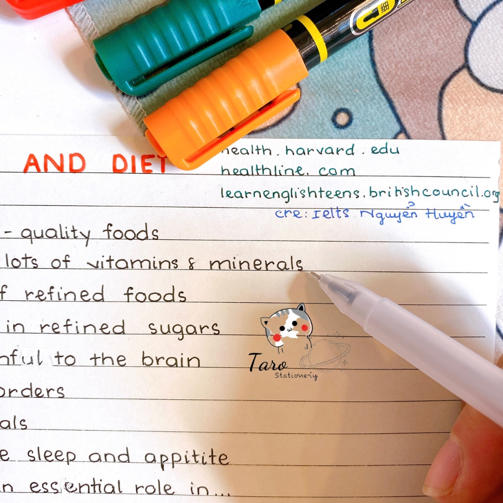 Bút gel notes IELTS simple Deli chính hãng A03 Taro Stationery