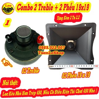 COMBO 02 LOA TREBLE THUMPER + 02 PHỄU 19 X 19 + TẶNG 02 TỤ 2.2