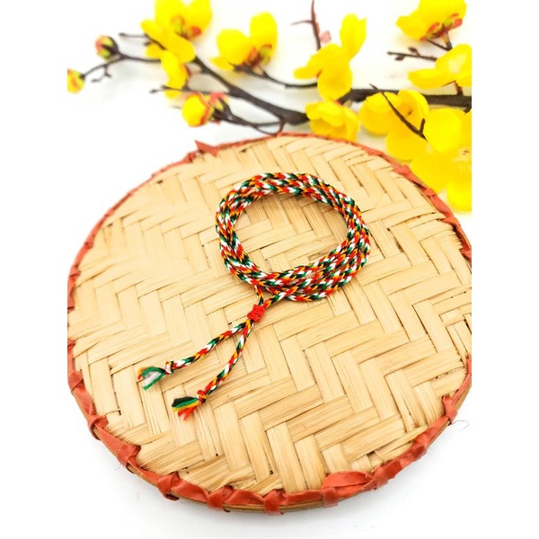 Vòng Chỉ Ngũ Sắc Tây Tạng Quấn 5 Vòng Bình An May Mắn - SenGemstoneJewelry