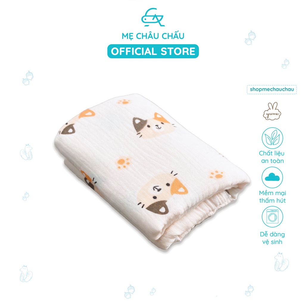 Khăn Tắm Xô Muslin Organic Yume Cho Bé KT 90*90cm