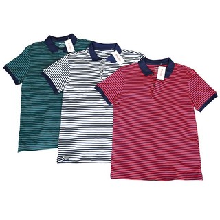 Áo phông nam cổ polo kẻ ngang