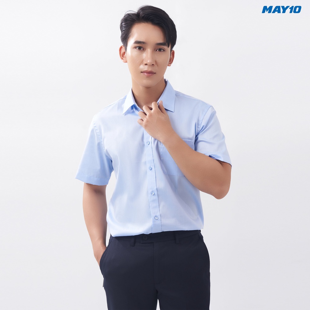 Áo sơ mi nam cộc tay May 10 form Regular mã 010121099OL 252