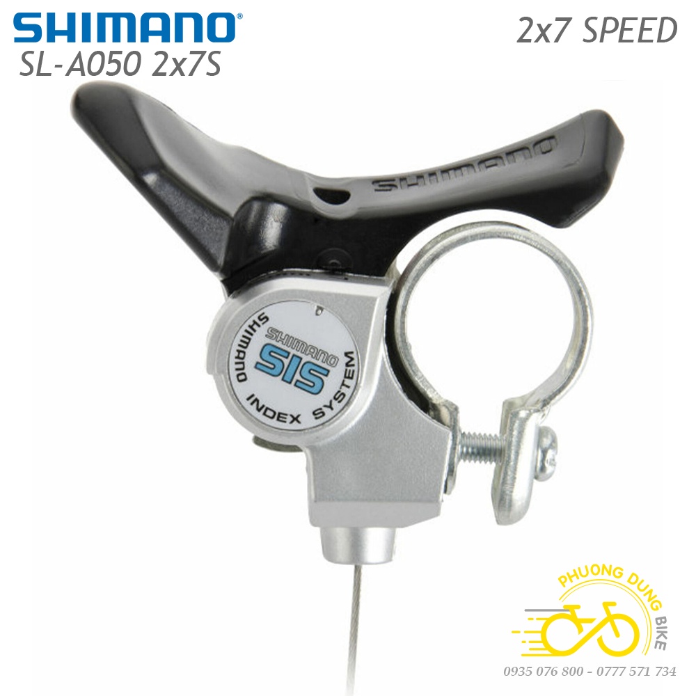 Tay đề gạt xe đạp SHIMANO SL A050 2x7 Speed - Chính hãng