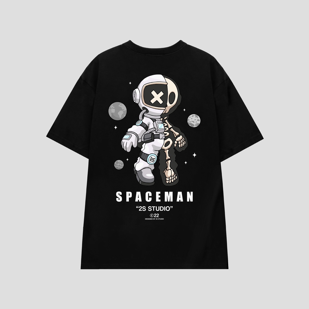 Áo thun nam nữ unisex tay lỡ Spaceman cocoluxyz, áo phông form rộng cổ tròn chất đẹp | BigBuy360 - bigbuy360.vn