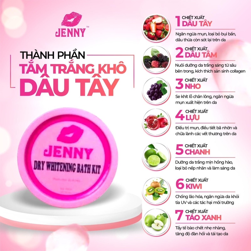 TẮM TRẮNG KHÔ DÂU TÂY JENNY