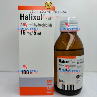 Siro Halixol Ambroxol hydrochloride chai 100ml từ Hungary