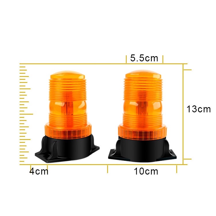 Đèn cảnh báo an toàn xe nâng Led xoay 10V 12V 24V 48V 60V 80V 110V đế hút nam châm + ốc vít