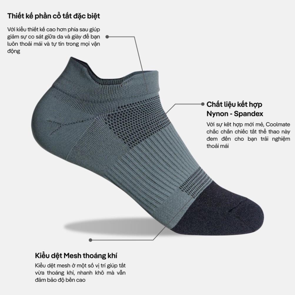 Tất thể thao nam Techfit co giãn thoáng khí thương hiệu Coolmate sale