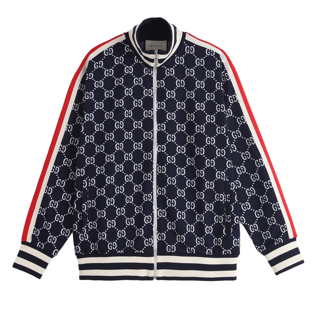 Áo khoác nam dài tay Gucci GC GG thêu hoạ tiết logo cá tính
