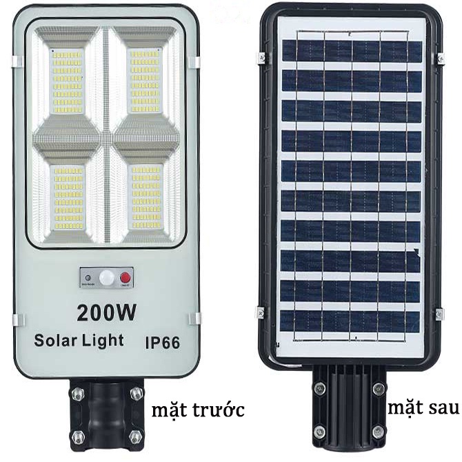 Đèn năng lượng mặt trời 600W 300w 200w có remote sáng liên tục chuyên công trình đèn đường sân vườn,Cảm Biến Chuyển Động