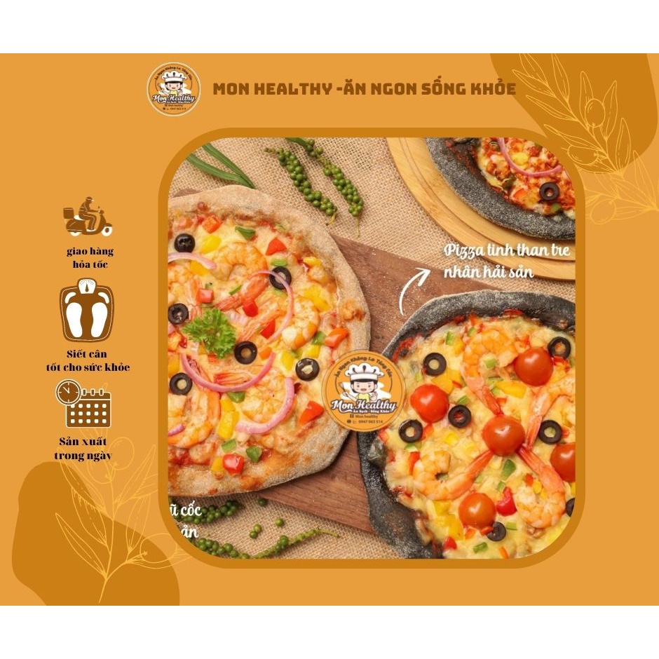 Bánh Pizza Nguyên Cám - Nhiều Vị Thơm Ngon Tốt Cho Sức Khỏe Size Bánh 18cm - 𝐌𝐨𝐧 𝐇𝐞𝐚𝐥𝐭𝐡𝐲
