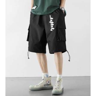 Ảnh thật-quần short dù túi hộp basic