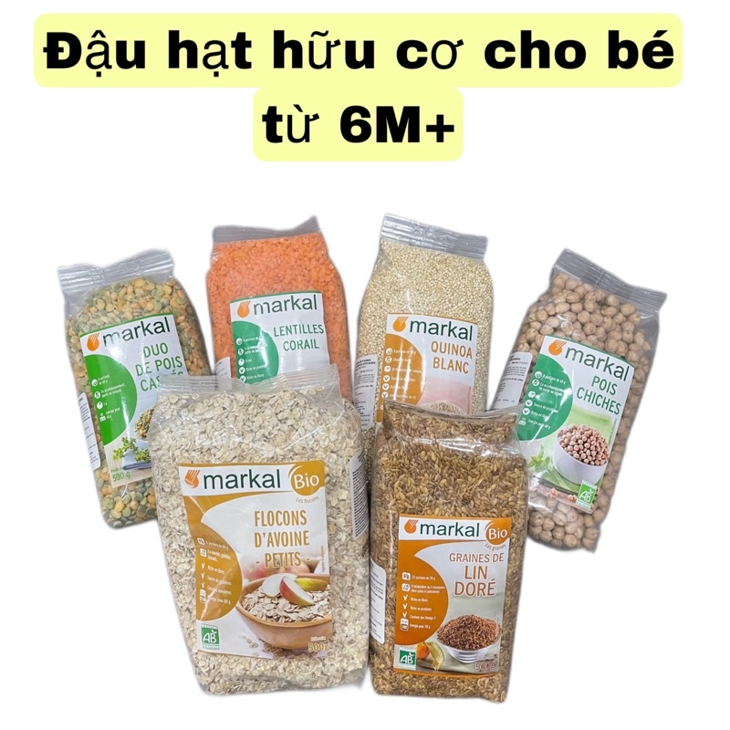 Đậu hạt hữu cơ cho bé ăn dặm Markal Pháp - Hạt hữu cơ làm sữa, cháo, bánh cho bé