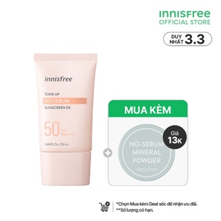 Kem chống nắng nâng tông kiềm dầu innisfree Tone Up No Sebum Sunscreen EX