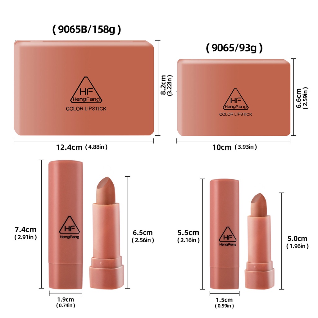 Set 6 son thỏi HENGFANG 9065 lâu trôi màu sắc quyến rũ cao cấp