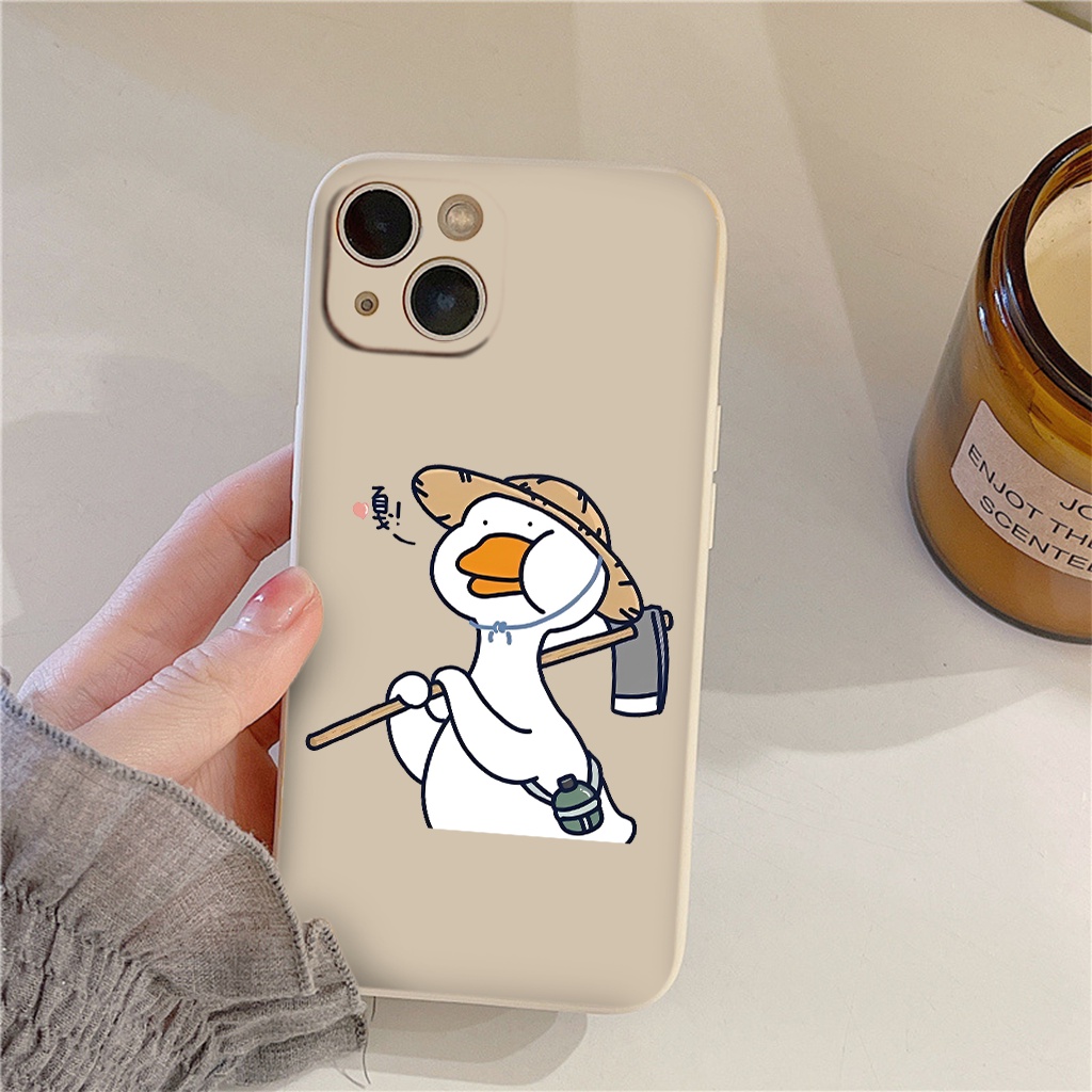 Ốp silicon iphone Vịt béo hai lúa yêu đời 7/8plus x xsmax 11 12 13 14 pro max promax 11promax 12promax 13promax e5018