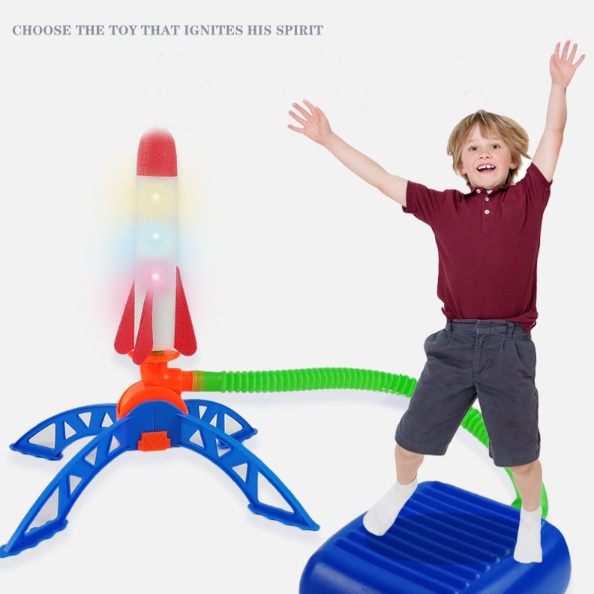 Rocket đạp chân phóng lên trời, trò chơi vận động cực vui đồ chơi xốp