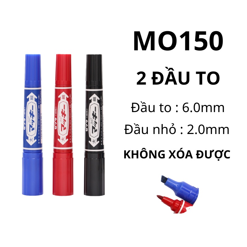 Bút lông dầu không xóa được - Bút dạ kính viết đĩa CD Mo120 - bút dạ dầu 2 đầu - MIYABI STORE