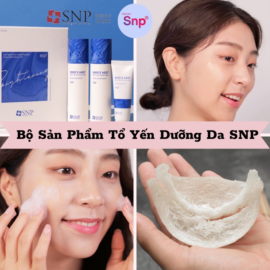 Bộ 3 Sản Phẩm Tinh Chất Tổ Yến SNP Bird'S Nest Brightening Special Set
