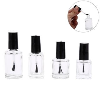 Lọ thủy tinh rỗng đựng sơn móng tay 10 / 15ml kèm cọ