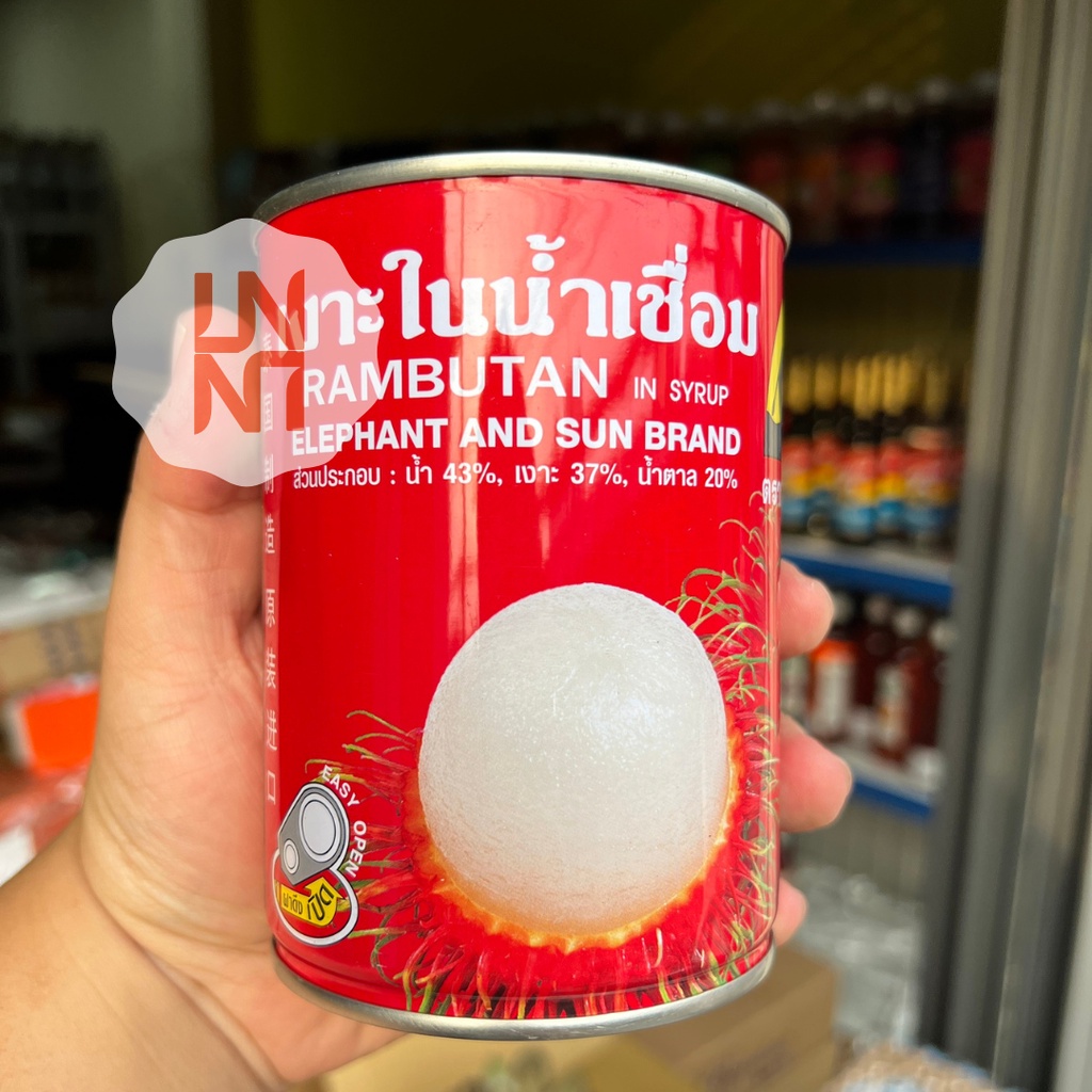 Chôm Chôm Đóng Lon Hiệu Con Voi Thái Lan - Hộp 565gr