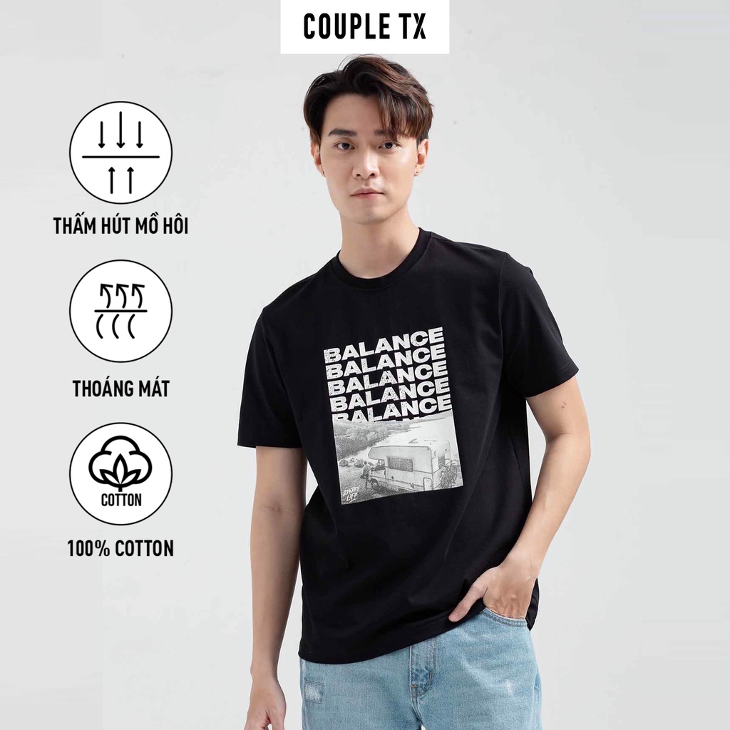 Áo Thun Nam Couple TX Regular Fit In Graphic Balance Art MTS 1193