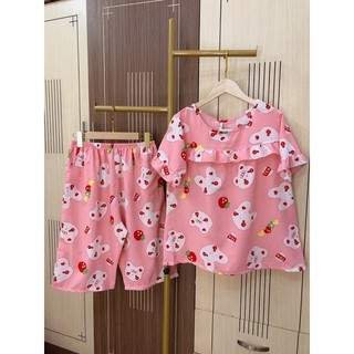 Bộ Lửng Lụa Tay Lỡ 2 Túi Quần Size 1 - 2 (35kg - 60kg)