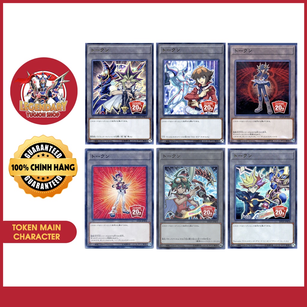 BST Token 20th - Các Nhân Vật Chính Trong Anime: Yugi, Yuki, Yusei, Yuma, Yuya, Yusaku