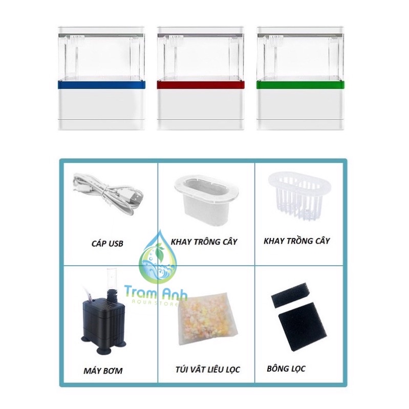 Bể cá mini để bàn đa năng nguyên bộ