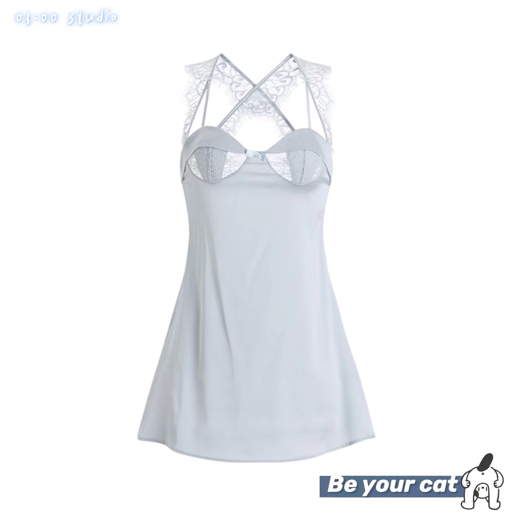 （Giao hàng bảo mật）🍥Dưới 160cm🍥Váy/Đồ ngủ nữ sexy🍥không quần lót🍥2 dây hở lưng lụa ren quyến rũ cao cấp xinh xắn--035 | BigBuy360 - bigbuy360.vn