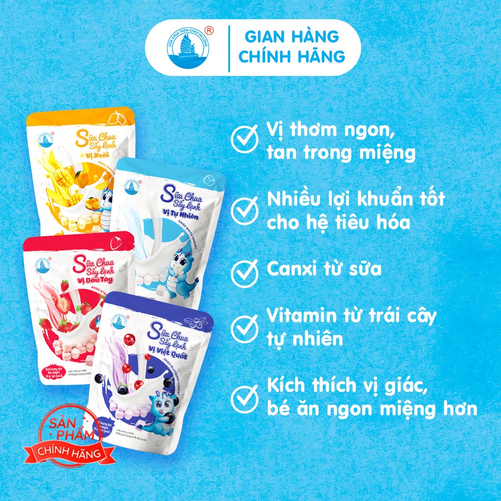 Combo 4 gói sữa chua sấy lạnh mỗi gói 16 gram - Sữa Chua Trân Châu Hạ Long