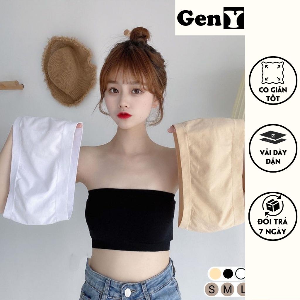 Áo ống cúp ngực croptop GenY, Áo cúp ngực có giãn nhiều chất vải dệt kim dày dặn thoáng khí BRA3