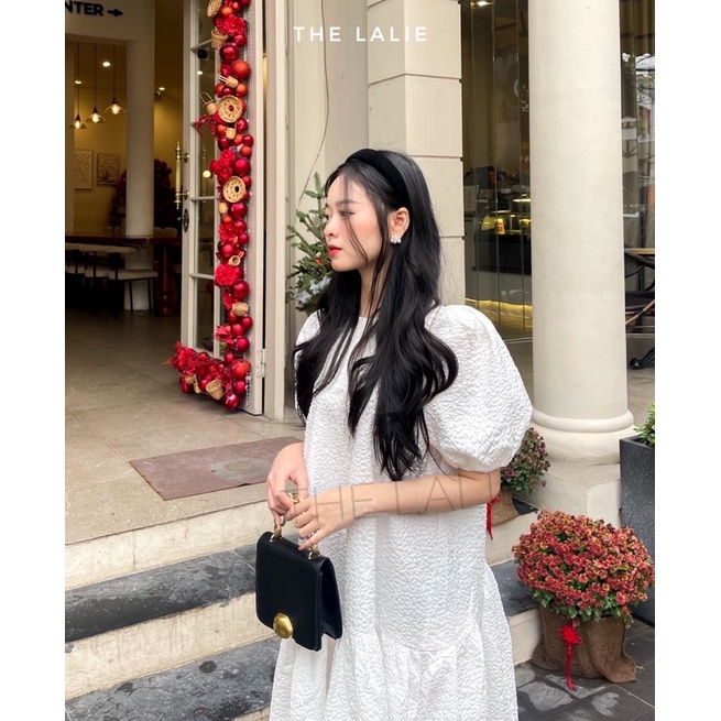 Váy babydoll, váy xuông tay bồng đuôi cá hai màu trắng,đen mặc đi chơi đi dạo phố cực xinh by TheLalie