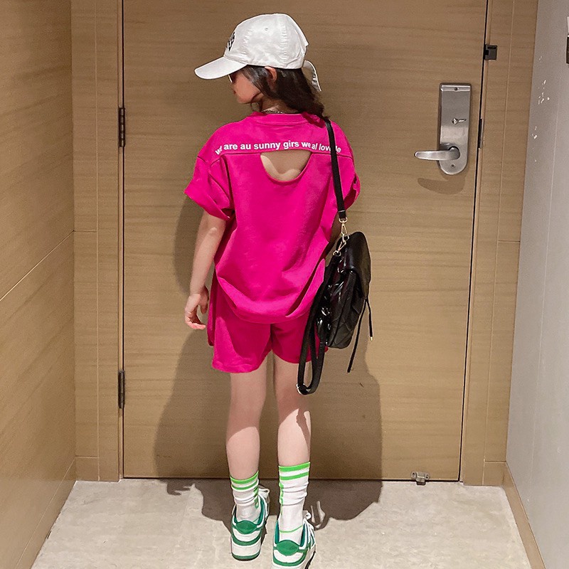 Bộ quần áo thun hè "DREAMING" 18-48kg cho bé gái 4-14 tuổi. Thiết kế đẹp - Hàng may kỹ. STG53