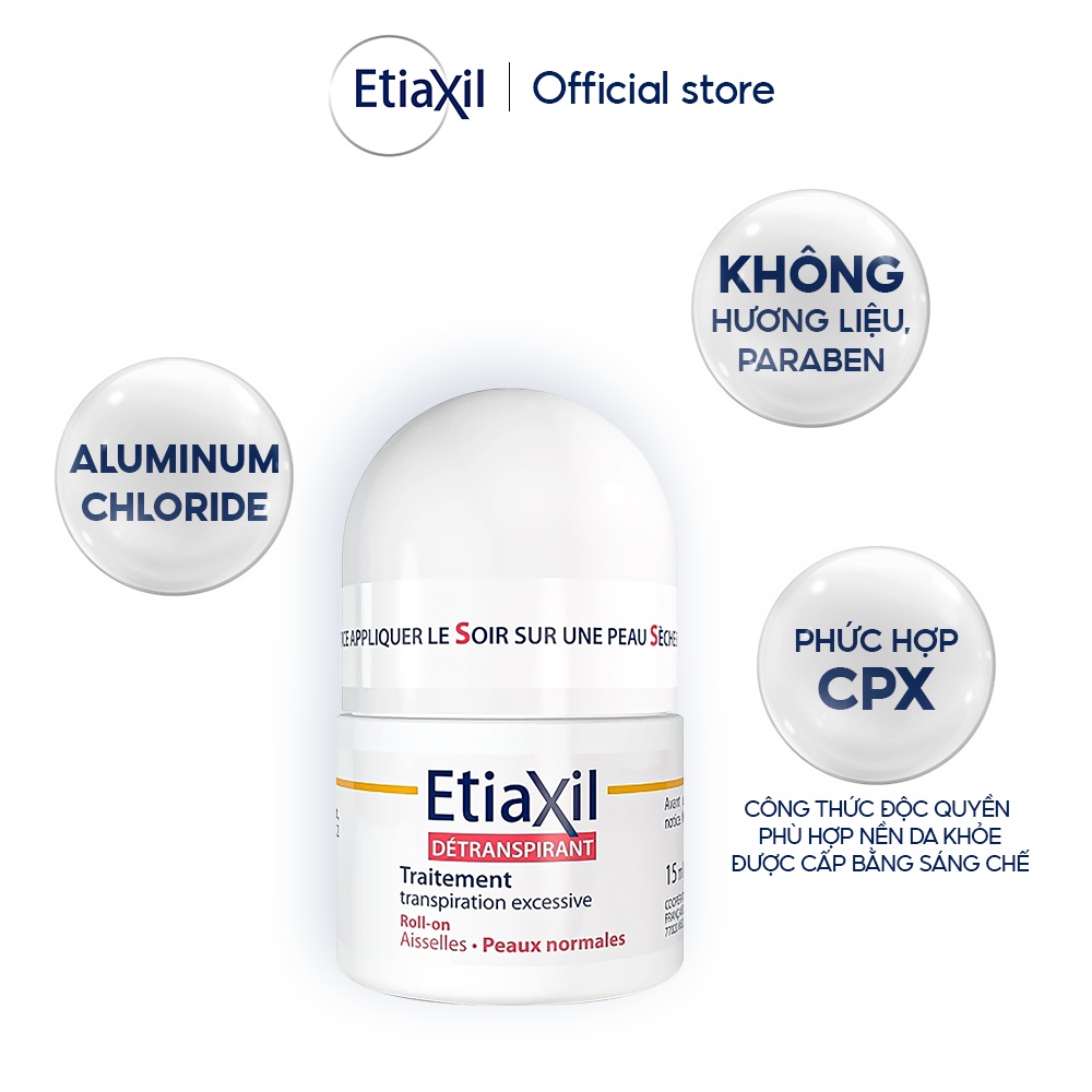 Combo Xịt Khử Mùi Tức Thì Etiaxil 100ml và Lăn Khử Mùi Ngăn Mồ Hôi Etiaxil 15ml (nhãn đỏ)