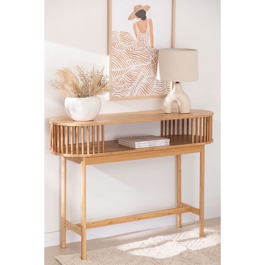 Kệ/tủ console cao 85cm bàn sát tường, kệ tủ đa năng phong cách cozy decor phòng ngủ, phòng khách, homestay - FOXHOMEVN