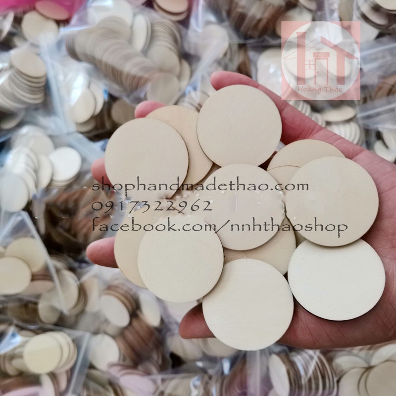 Gỗ tròn miếng dày 2ly