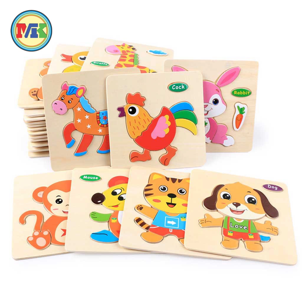 Đồ Chơi Xếp Hình Lắp Ráp Tranh Ghép Gỗ 3D Nhiều Hình Ngộ Nghĩnh Cho Bé Phát Triển Trí Tuệ(XH-20)