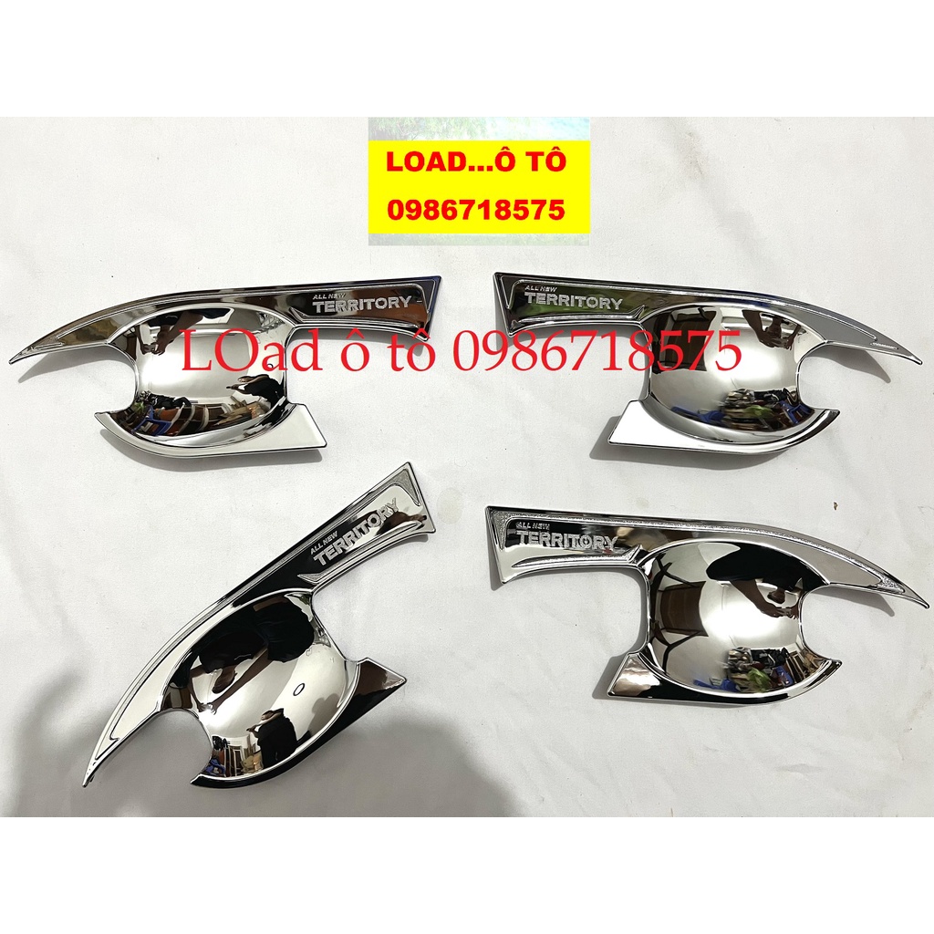 Ốp Hõm Cửa, Nắp Xăng Xe Ford Territory 2023 Mẫu Nhựa ABS Mạ Crom Sáng Bóng