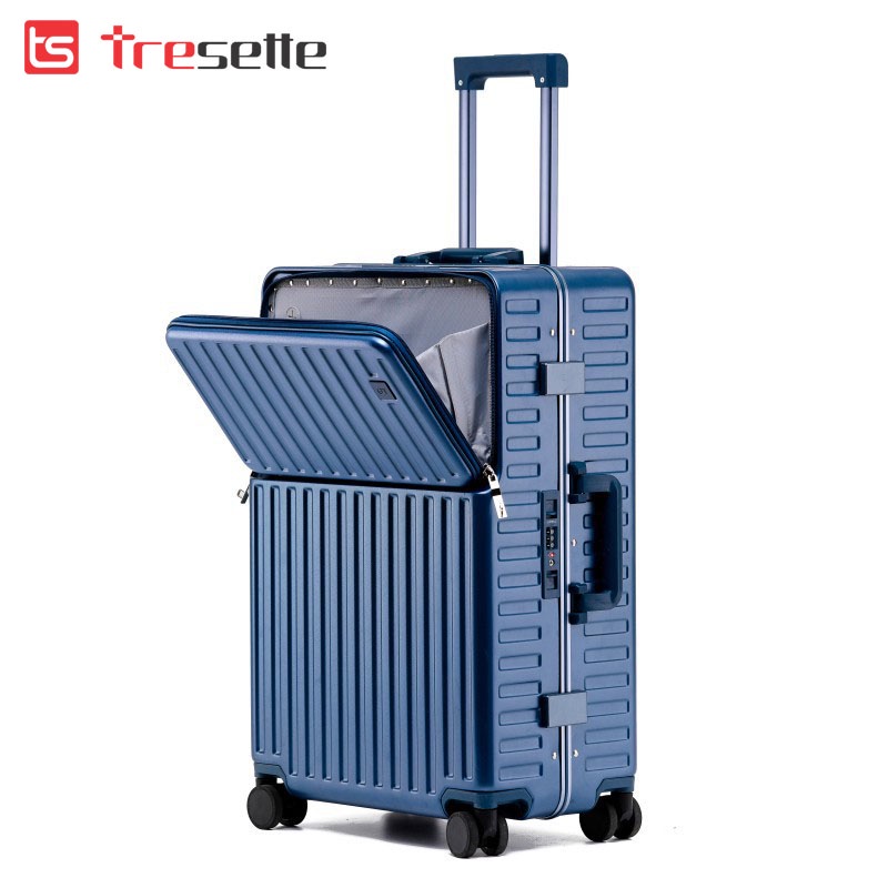 Vali khóa sập Cao Cấp thời trang nhập khẩu Hàn Quốc TRESETTE TSL-2326 Có Ngăn Đựng Laotop Cổng sạc USB
