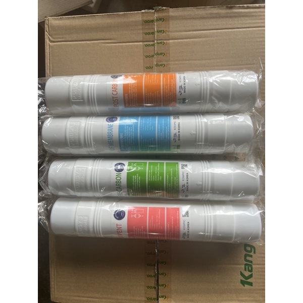 Bộ 4  lõi lọc nước 1 2 3 4 1234 cây nước nóng lạnh KG47 Kg48 made in korea