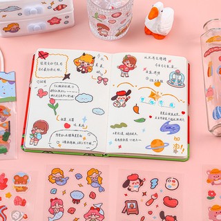 Túi 3 tấm sticker 10x10cm chống nước