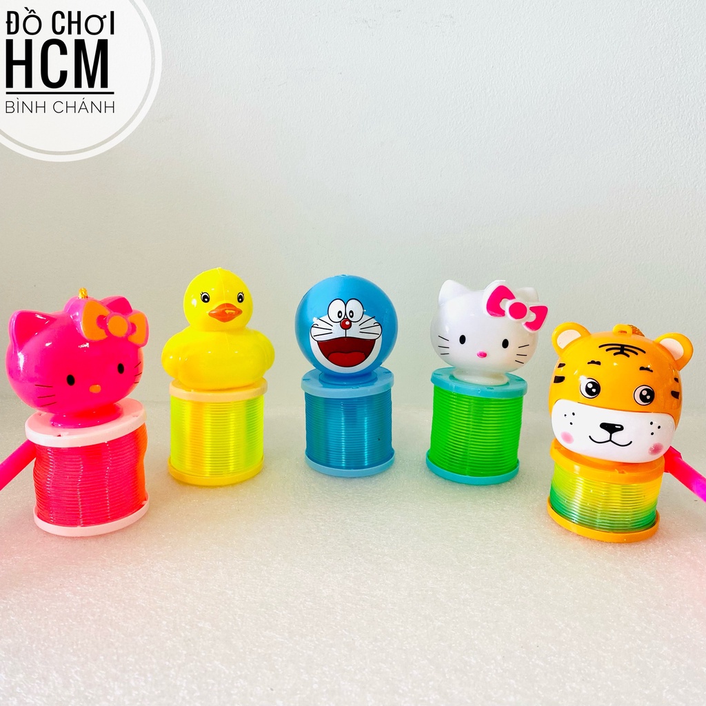 Đồ chơi trẻ em lò xo hình con vật cho bé thích khám phá cầu vồng rainbow, cầu vòng ma thuật phát sáng doremon