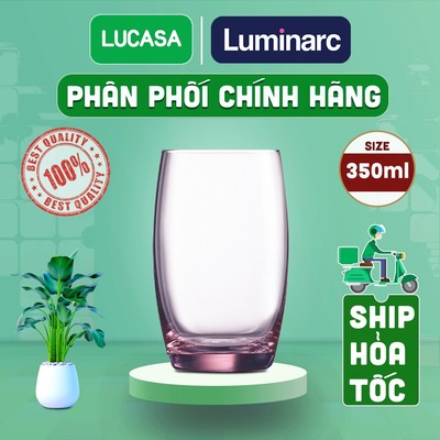 Bộ 6 Ly Thủy Tinh Luminarc Salto Pink 350ml - Loại Cao BOL5385 | Phân Phối Chính Hãng