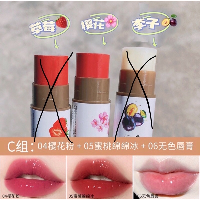 Son Dưỡng Ẩm Môi Nội Địa Trung Thơm Mùi Trái Cây