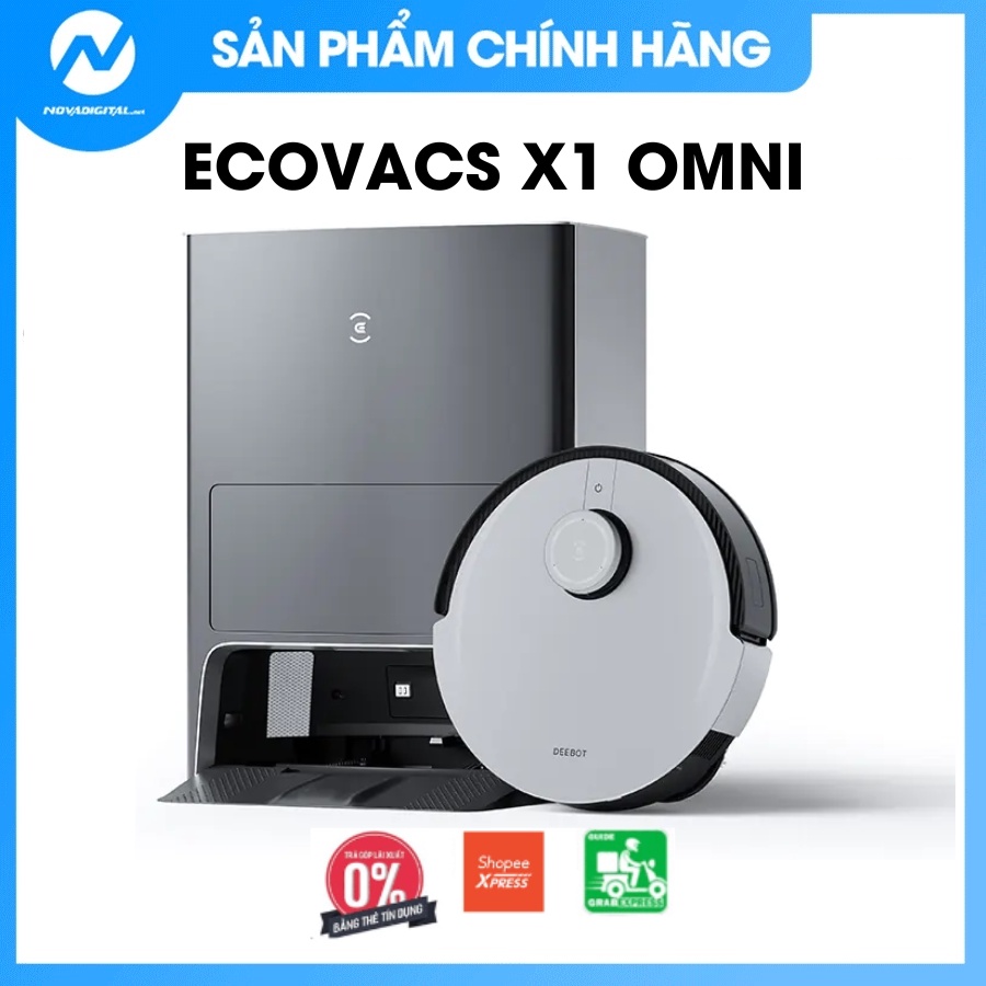 Robot hút bụi lau nhà Ecovacs Deebot X1 OMNI - Lực hút 5000Pa - Tự giặt giẻ, tự đổ rác