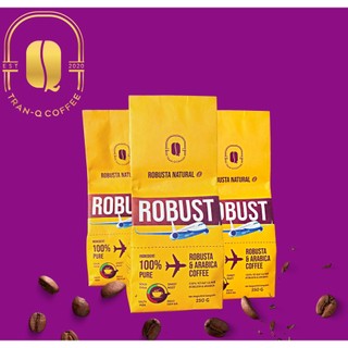 Cà phê rang hạt/ rang xay Robust TRAN-Q COFFEE, rang xay nguyên chất, cà phê sạch