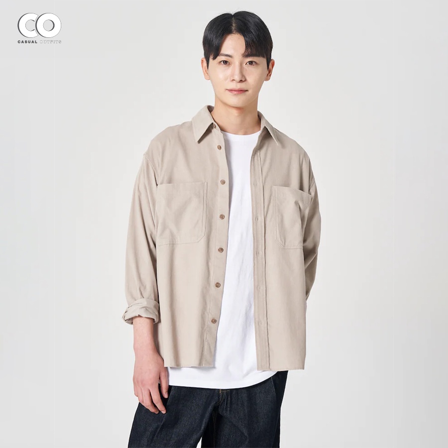 Áo sơ mi tay dài 8seconds nhung tăm - 2 Màu