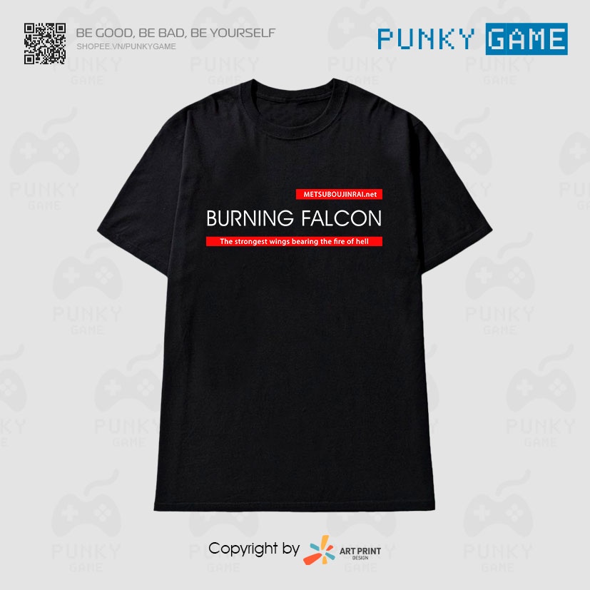 Áo thun Kamen Rider Zero-One MetsubouJinrai.net 'Burning Falcon' Black T-Shirt ngắn tay