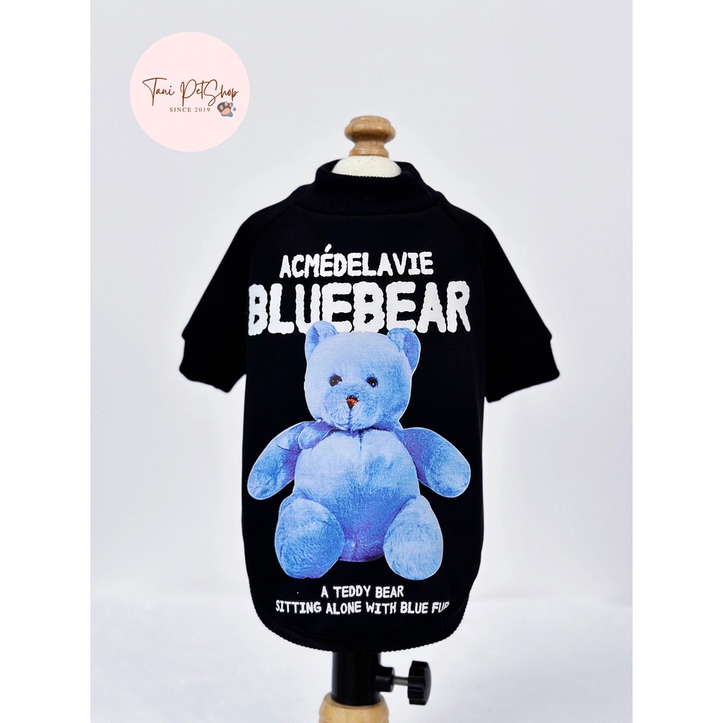Quần Áo Cho Chó Mèo - Áo Thun ADLV Blue Bear - Áo Mèo Chó Cao Cấp Giá Rẻ Tanipetshop